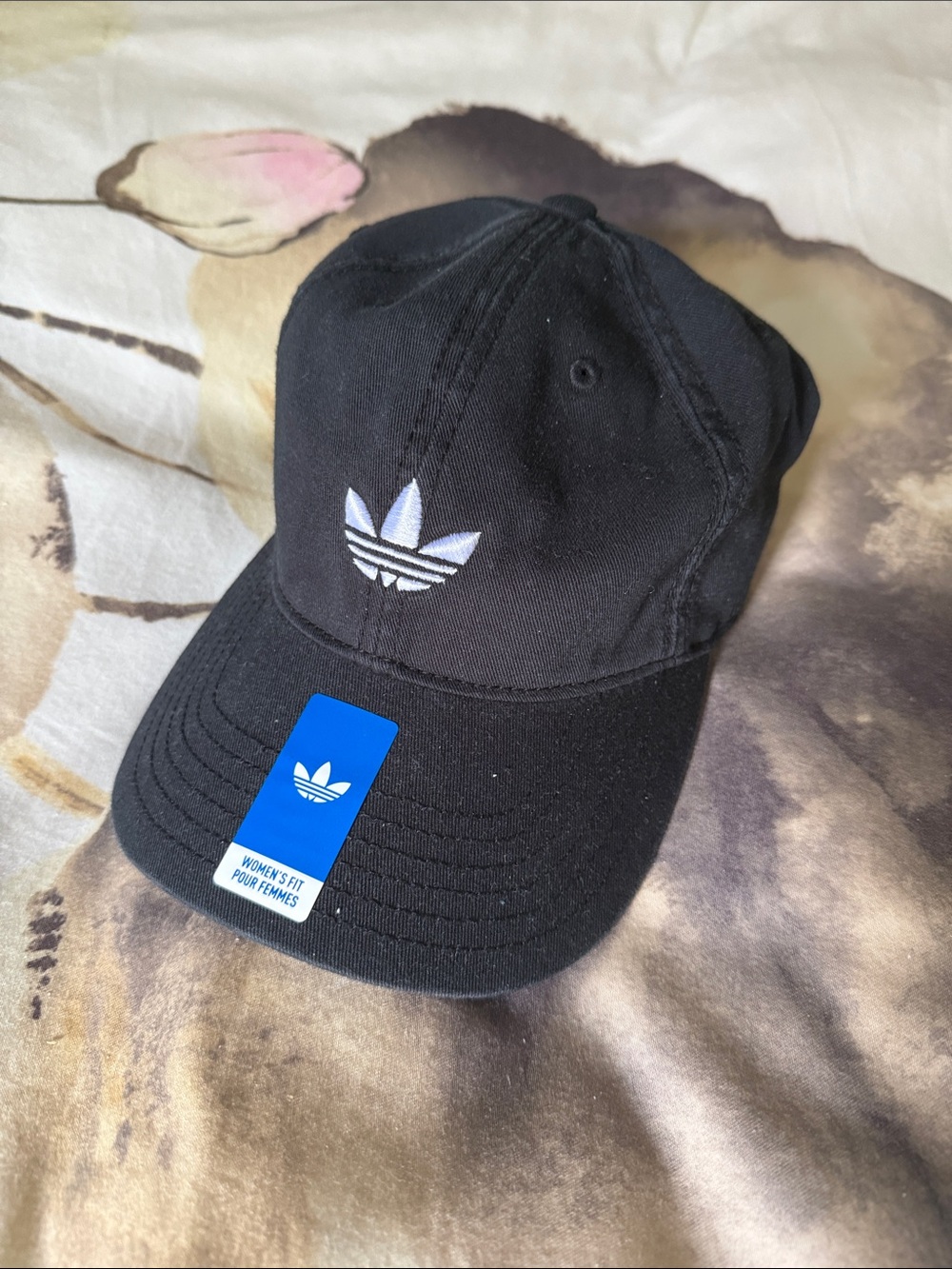 adidas Black Cap with White Trefoil Logo
